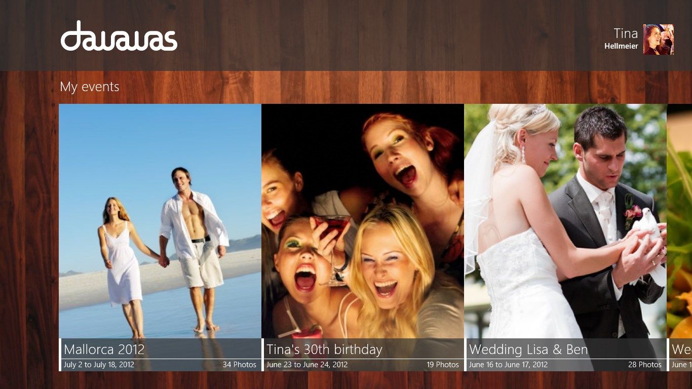All your events clearly arranged in a timeline