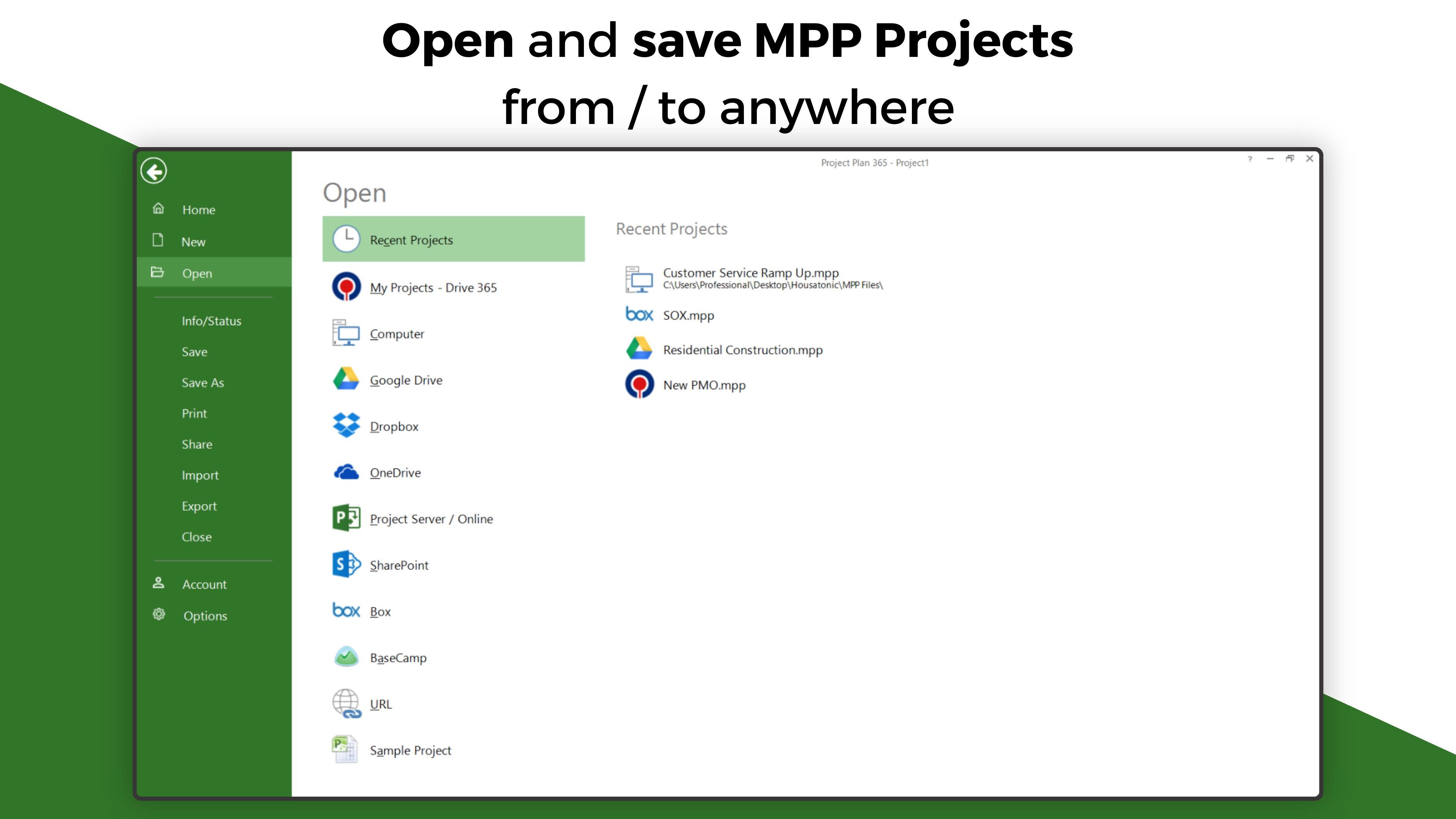 Open and Save MPP projects without import or export