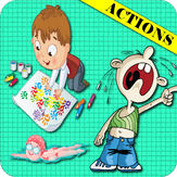 Teach Actions And Verbs To Preschoolers Toddlers Grade 1 To 3 Kids