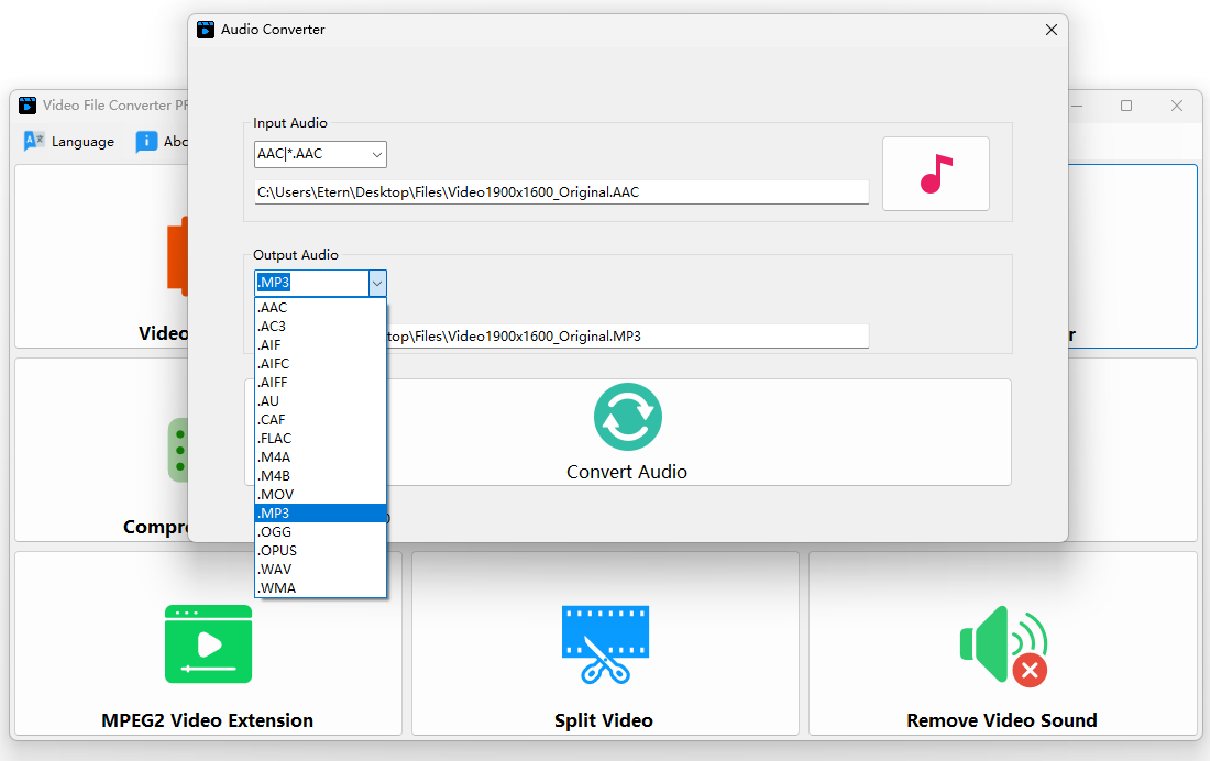 Video File Converter Pro-File editing and compression