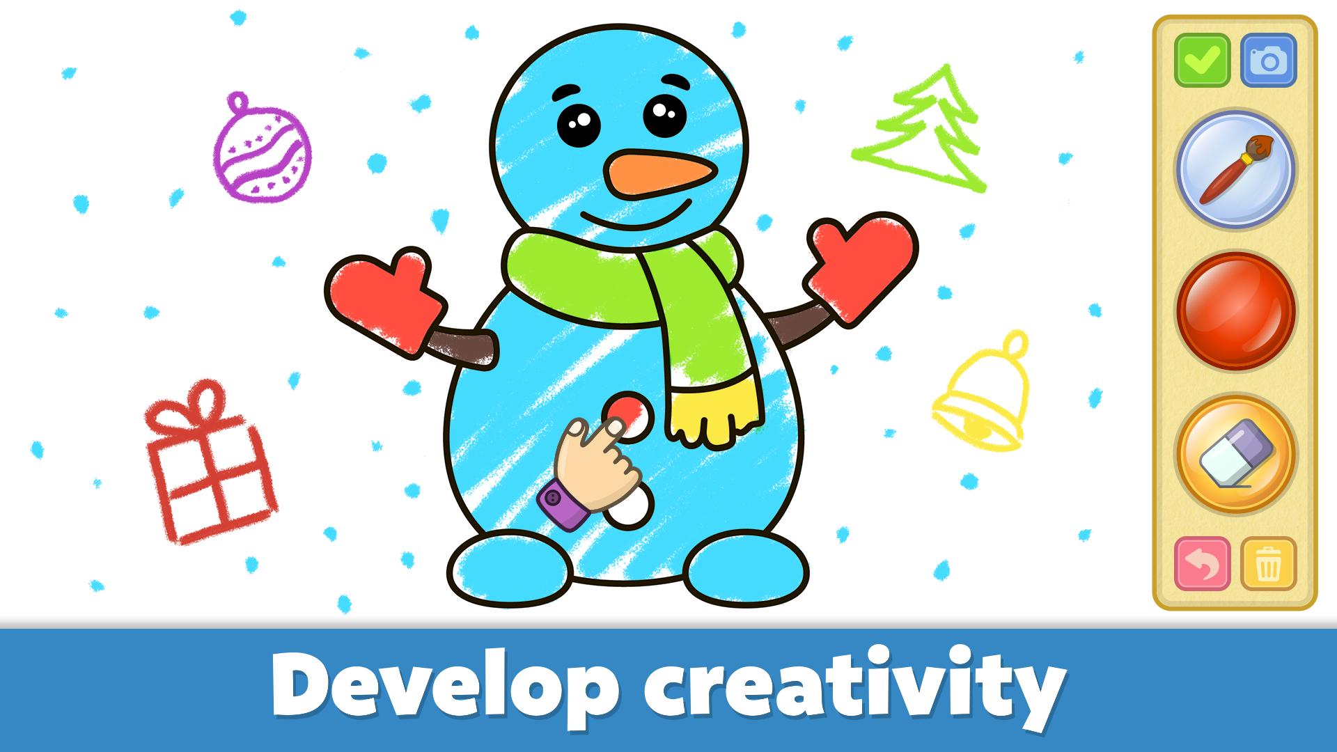 Coloring games for kids - baby drawing pages for toddlers 2-5 year olds