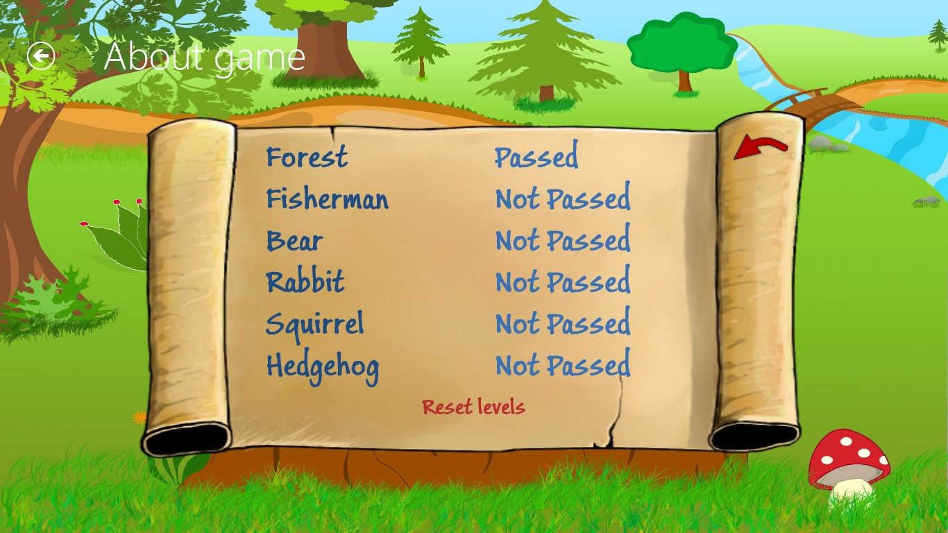 Forest level passed. More than 10 correct answers.