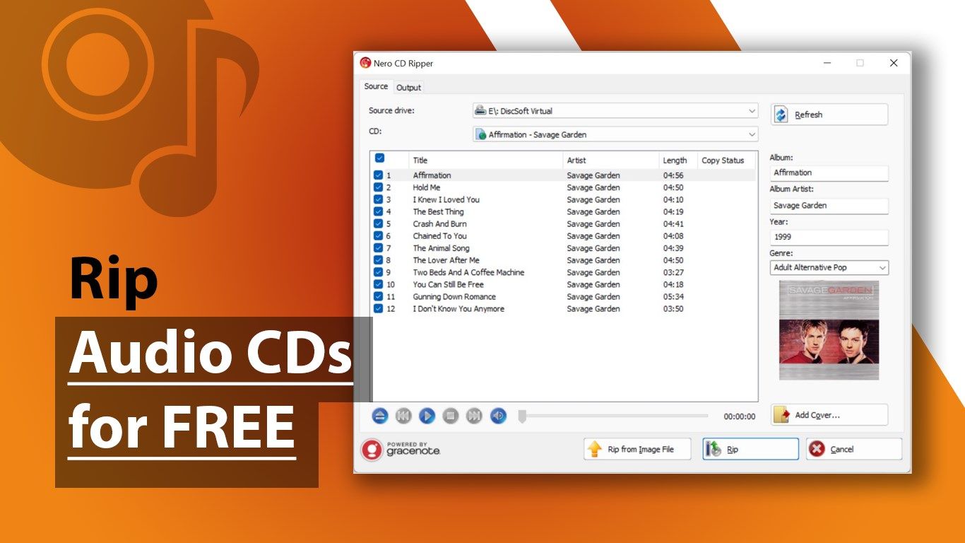 Rip audio CDs for free
