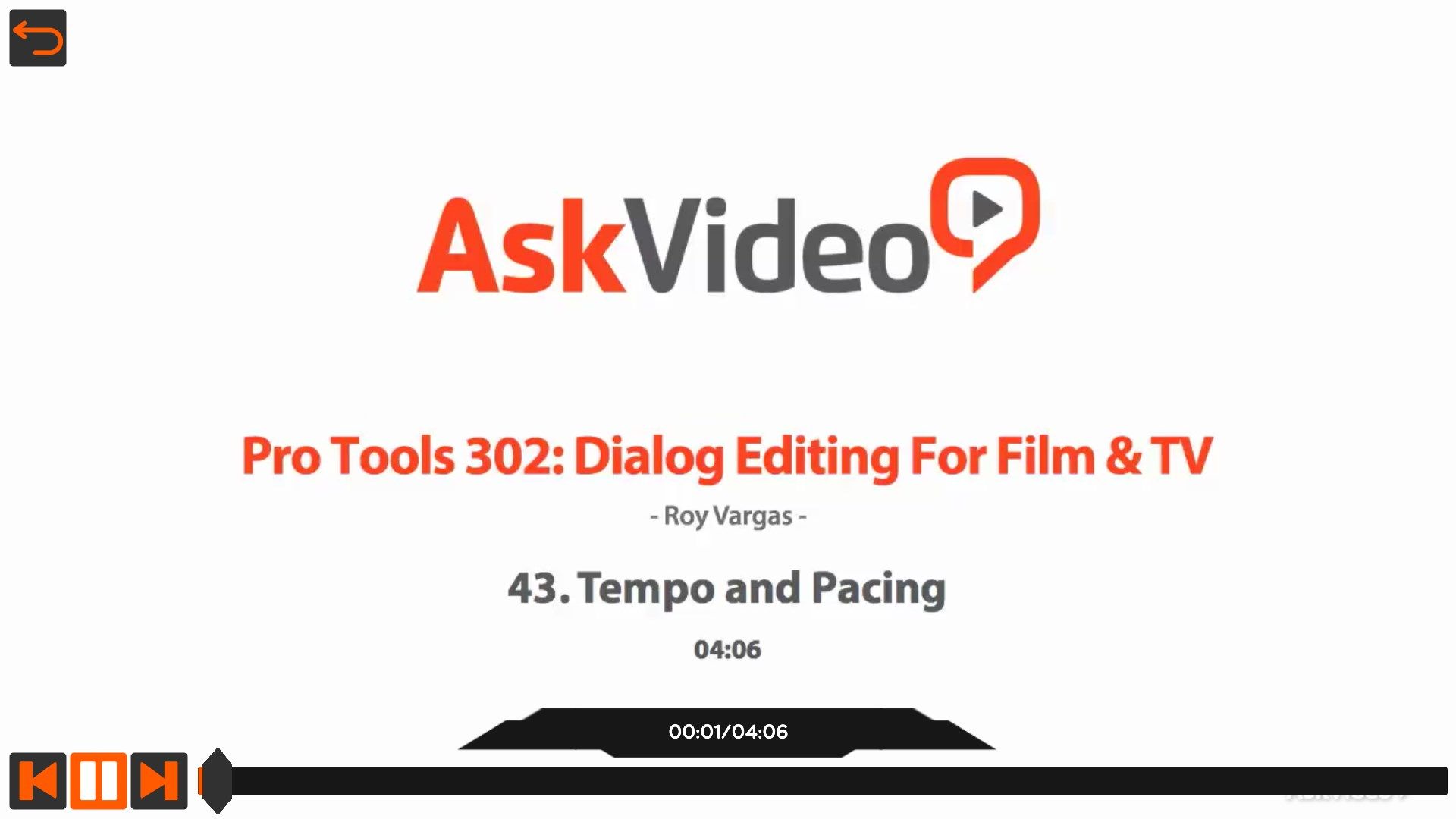 Dialog Editing For Film & TV Course For Pro Tools