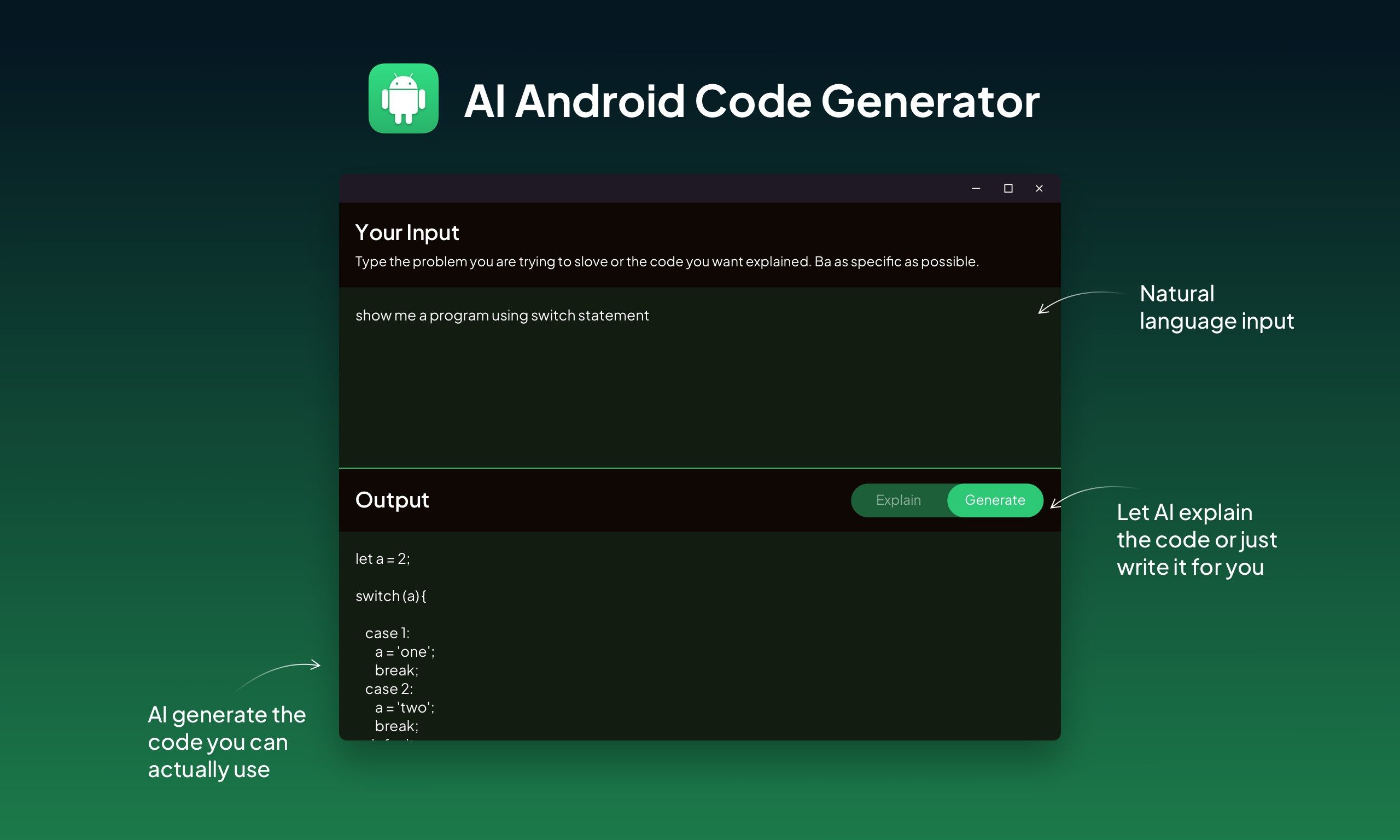 AI Code Generator for Android