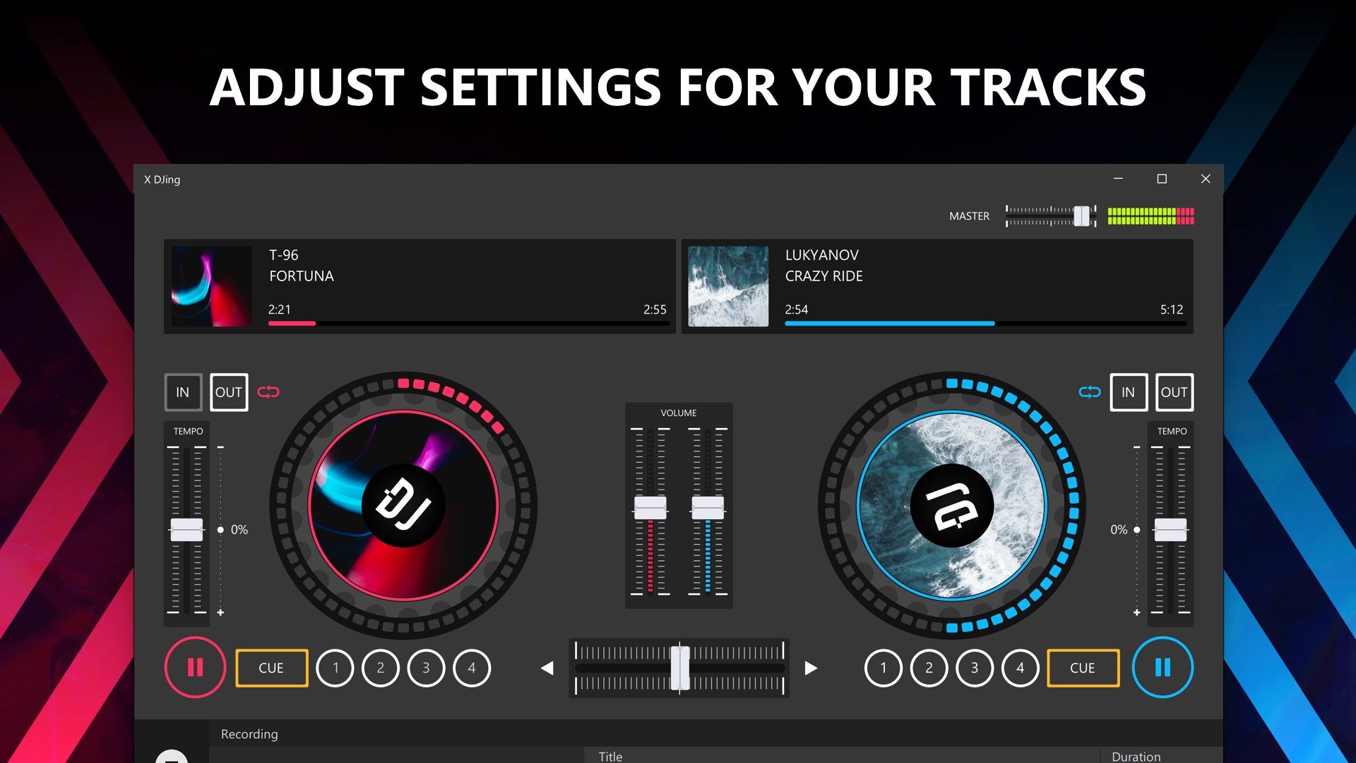 X Djing: Virtual DJ studio for music mix making