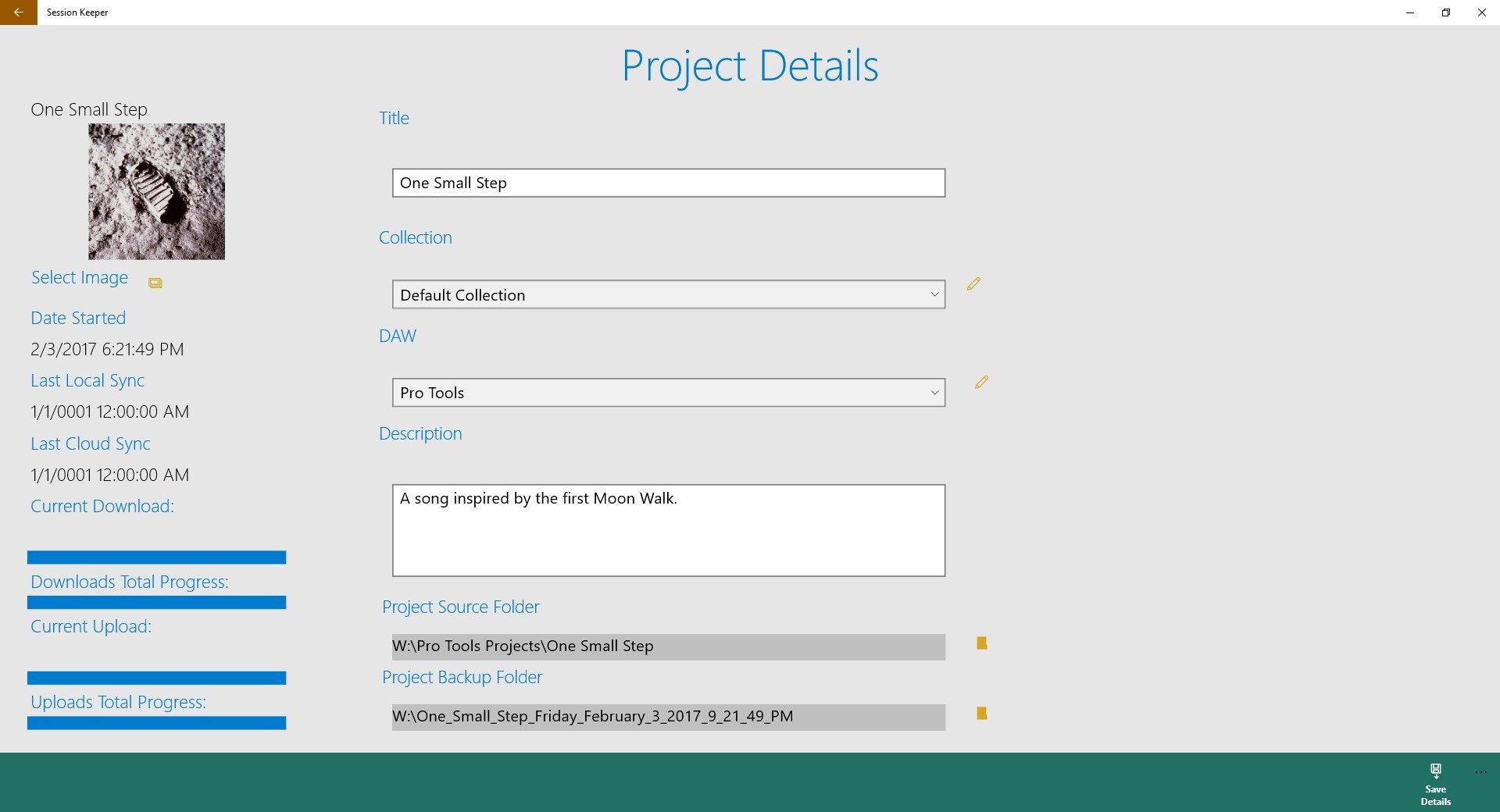 Step 2

Add or Edit Project Details specifying basic information and project folders.