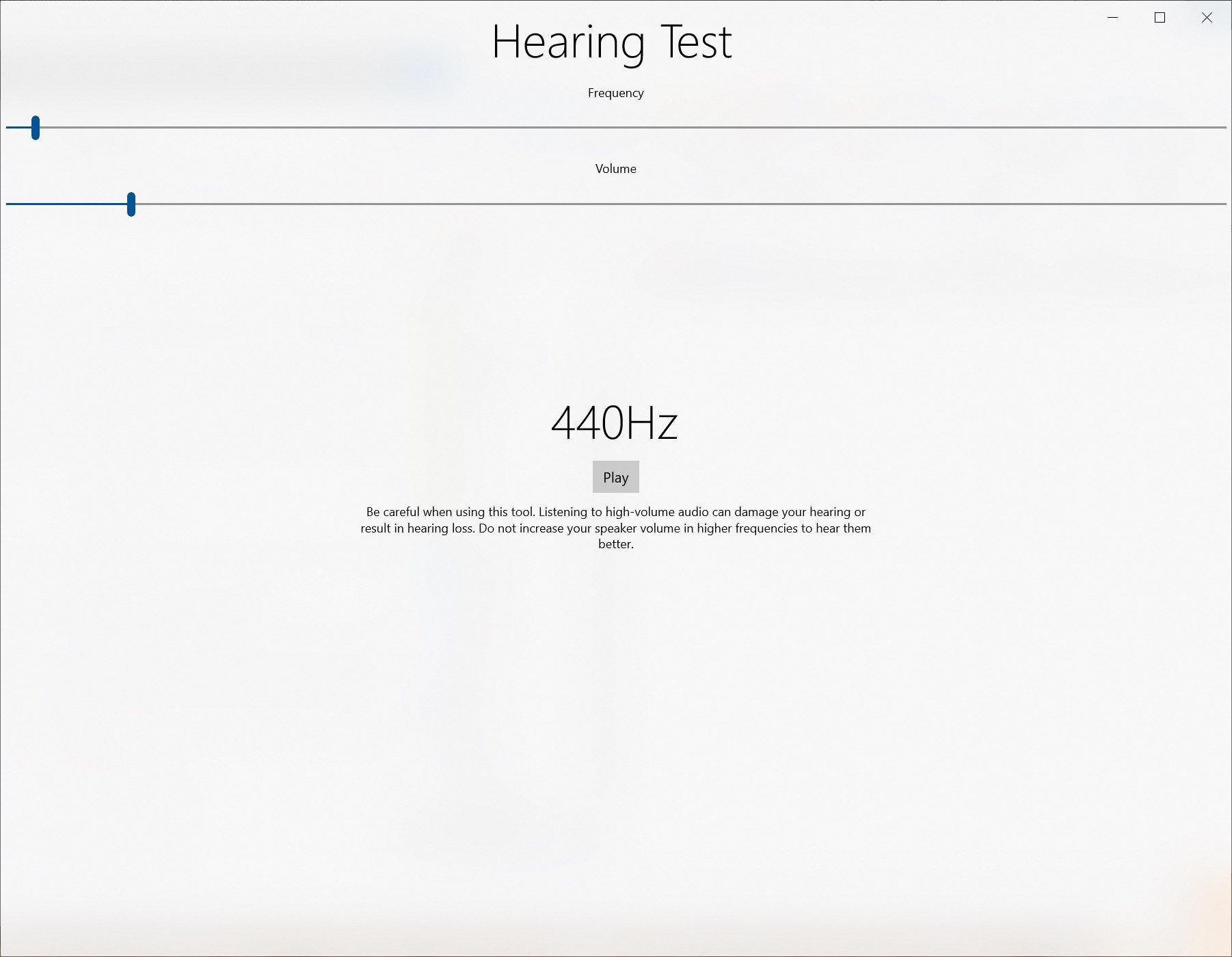 Simple Hearing Test