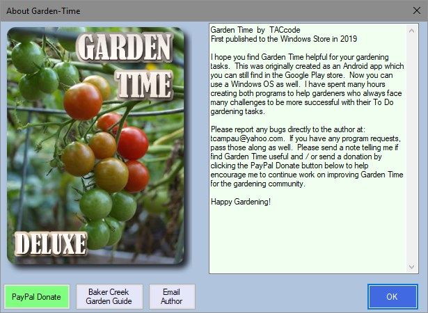 I hope you find Garden Time helpful for your gardening tasks.

Happy Gardening!