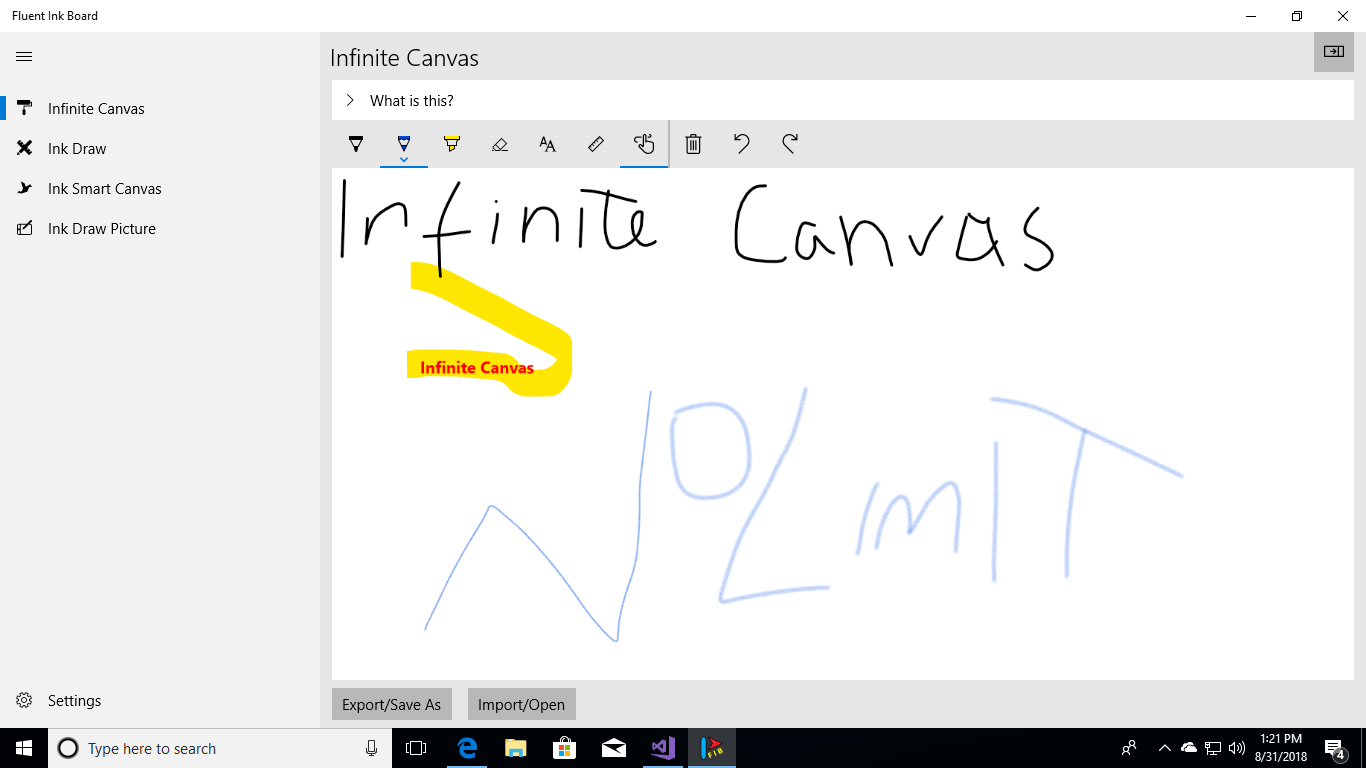 Infinite canvas gives you freedom of infinite painting on a single board.