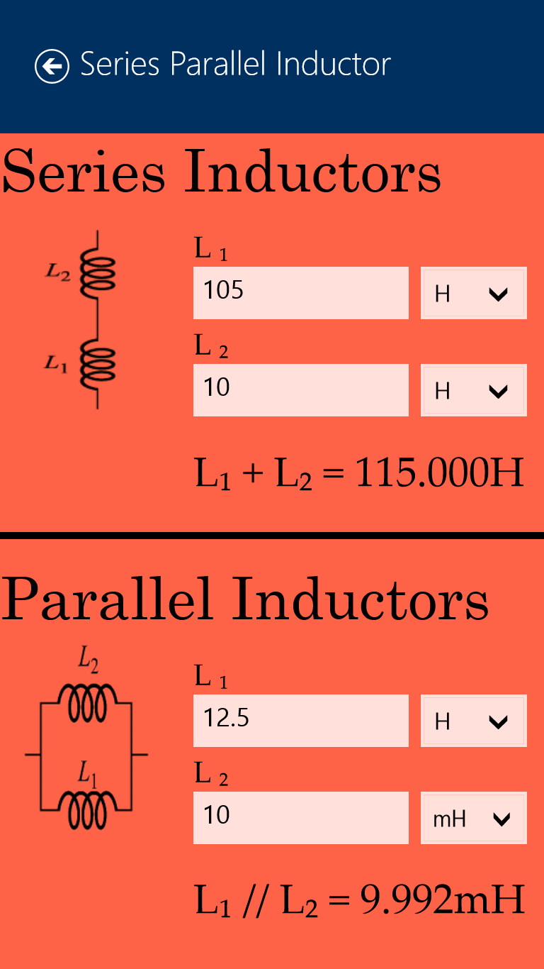 Series Parallel Inductor Calculator.