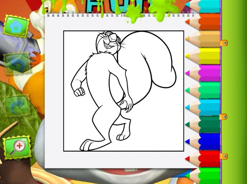 Nut The Squirrel Coloring Jobs