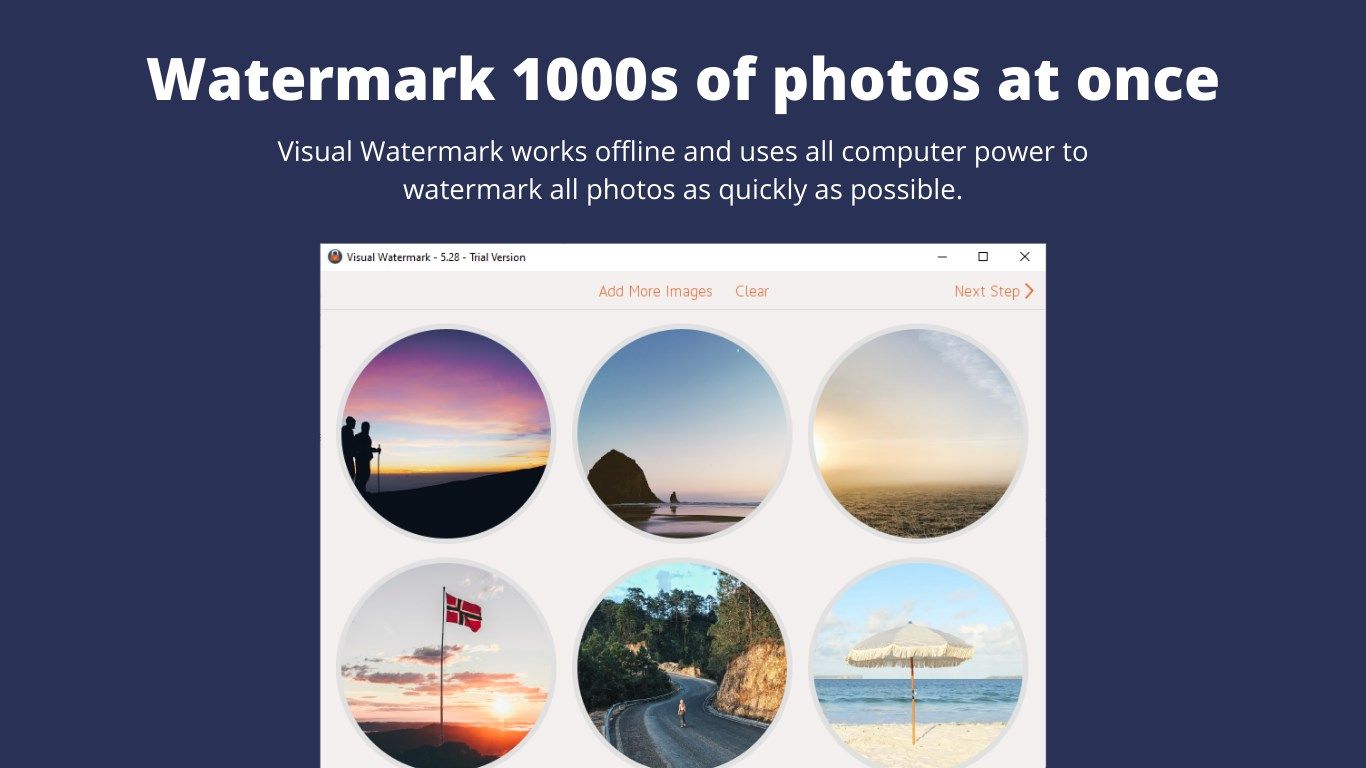 Watermark 1000s of phots at once.