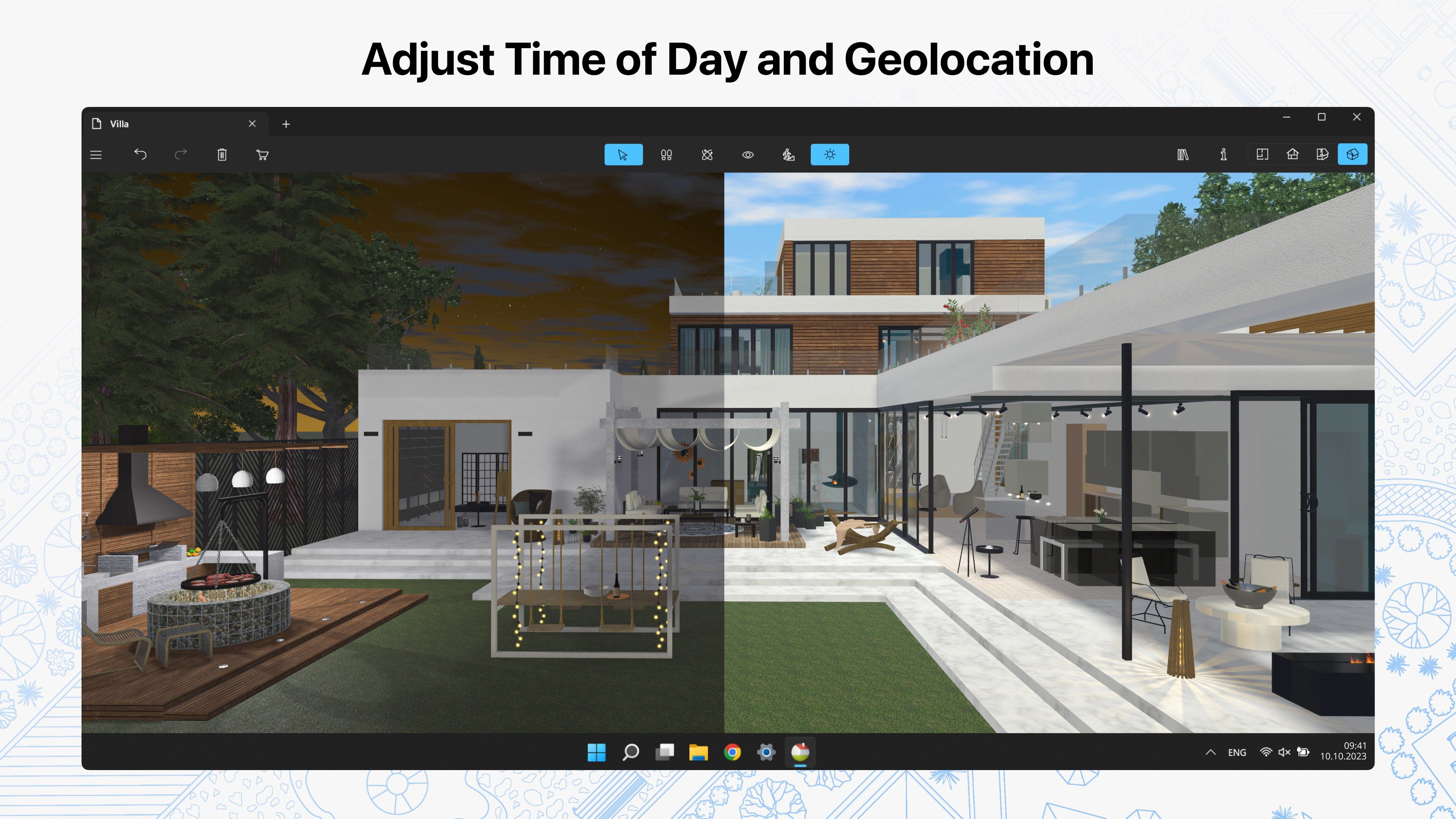 Adjust Time of Day and Geolocation