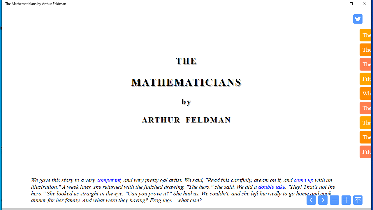The Mathematicians by Arthur Feldman