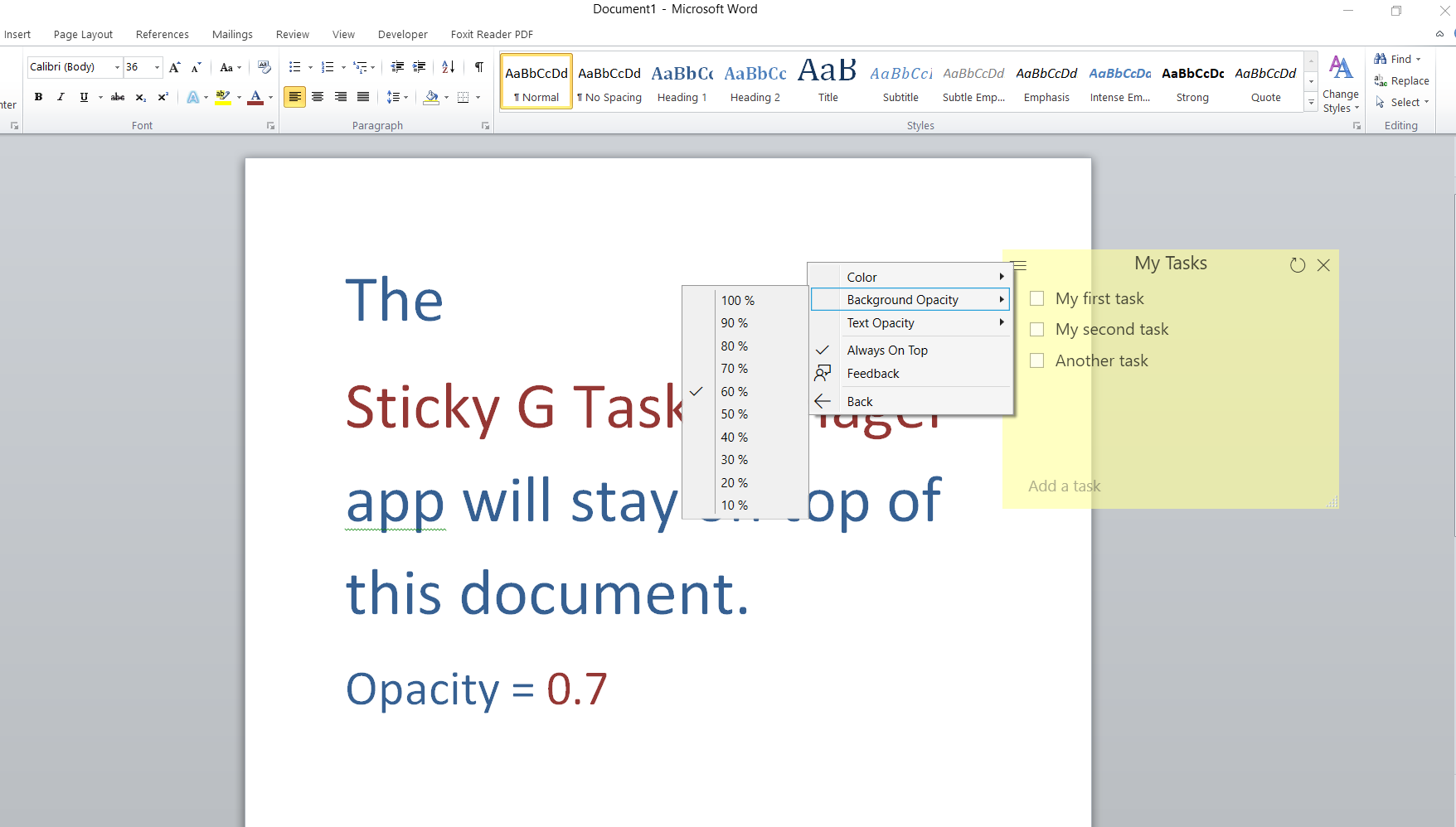 Sticky gTasks - Task Manager
