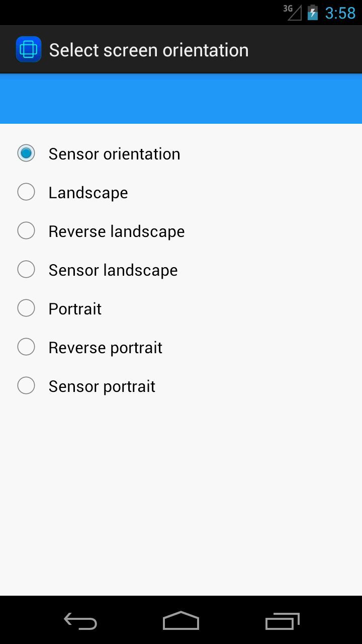 control screen rotation and orientation