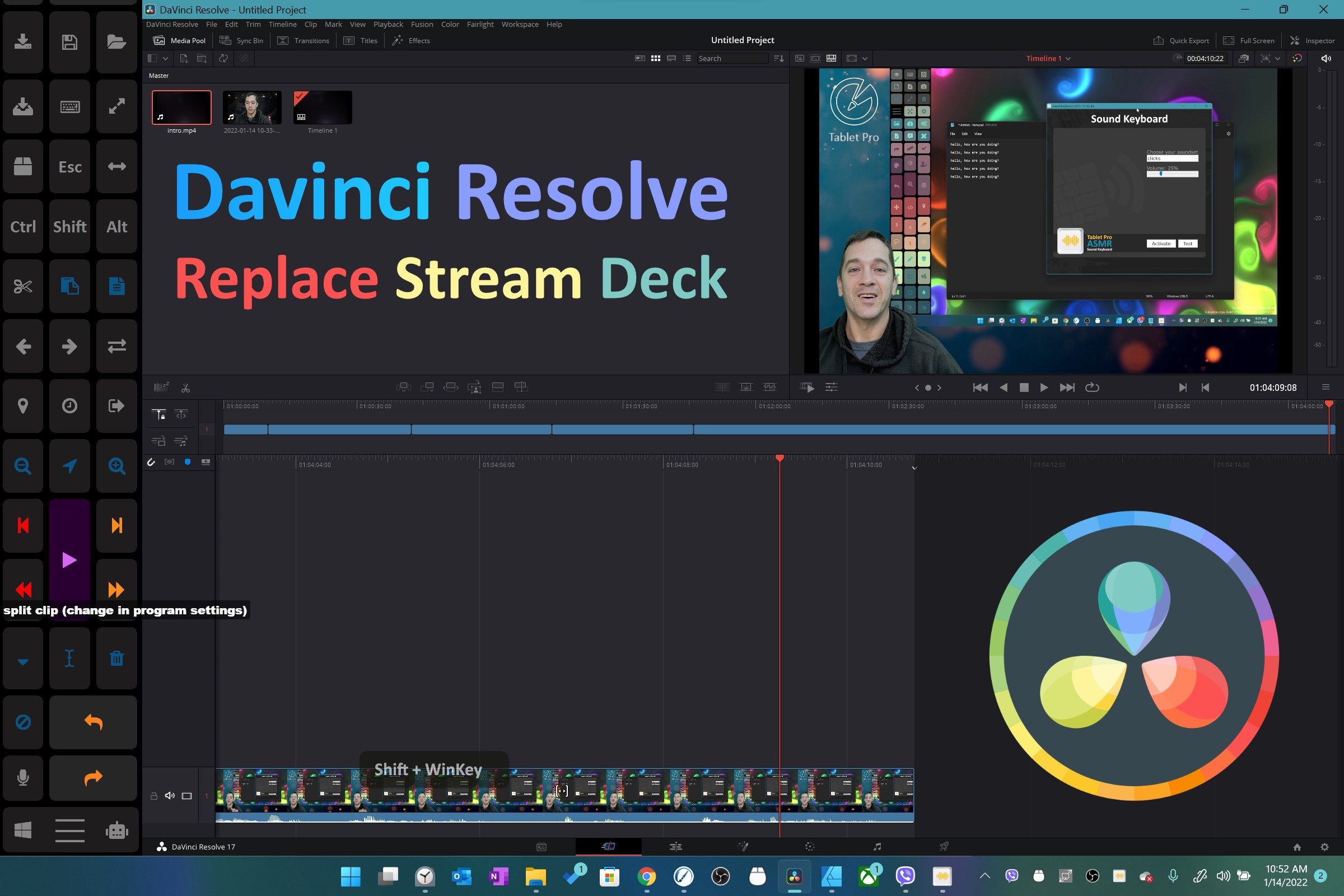 Davinci Resolve is an amazing video editor and is very powerful with the addition of the Stream Deck. The Tablet Pro Artist Pad can be used to replace keyboard shortcuts inside of Resolve and give you impressive and effective controls to edit video on your couch with a Windows tablet and stylus.
