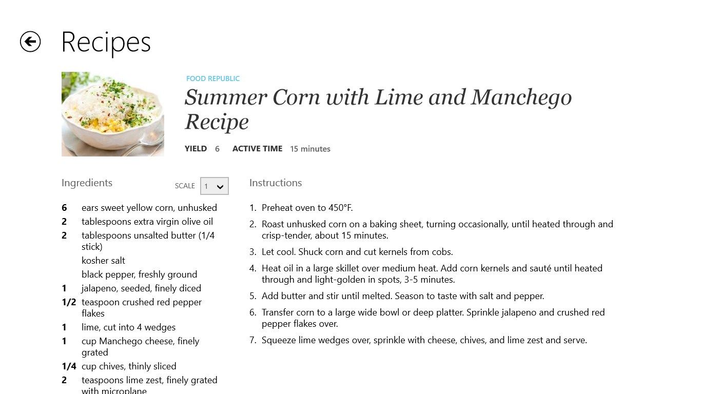 Add photos from your Windows device. Enter cooking notes and scale your recipes to make the right amount.