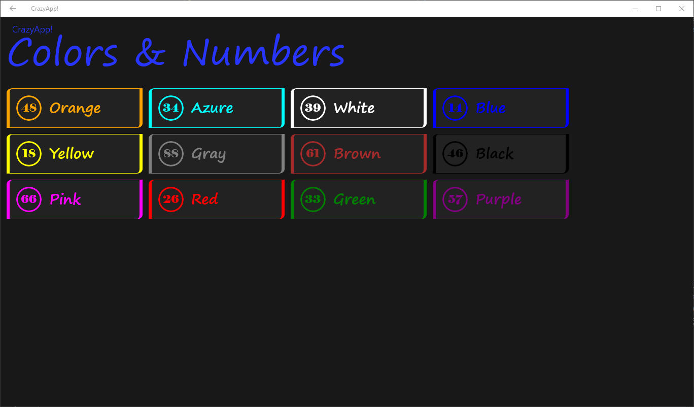 CrazyApp! Numbers to play