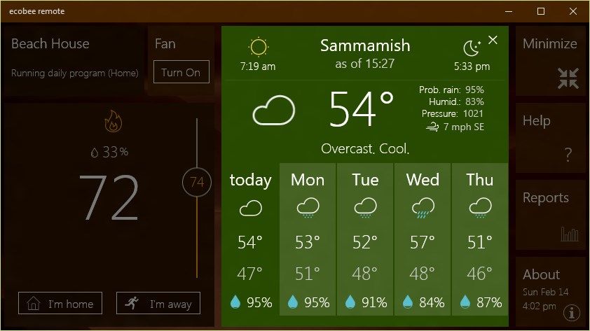 And tons of features, like weather, change 100 thermostat setup values, alerts, sensors, multi-thermostat support and much more