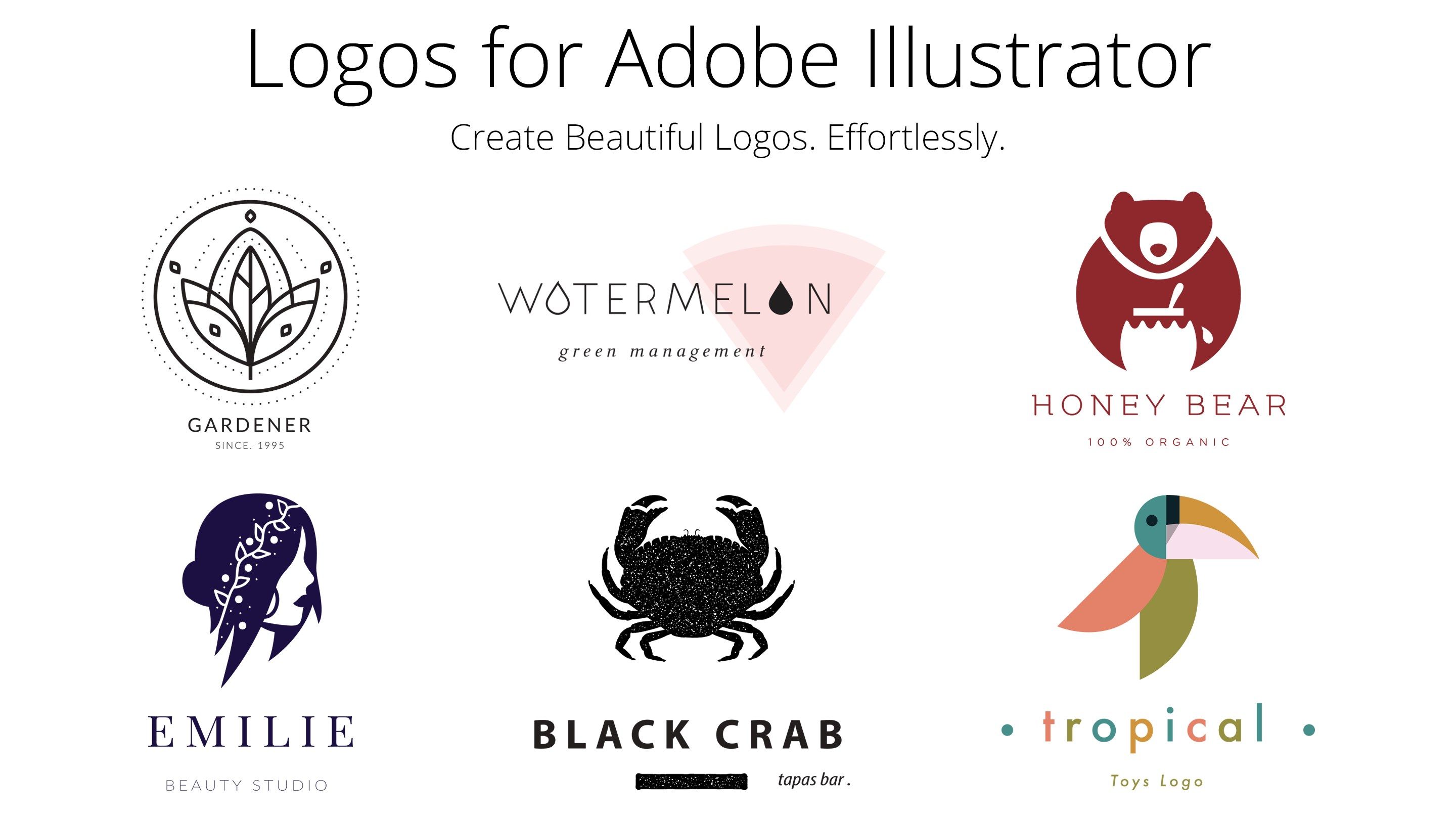 Preview of some Adobe Illustrator Logos.