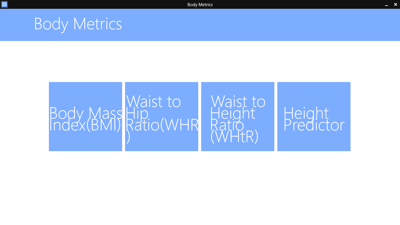 Four Body Metric to help you calculate your ideal weight and height.