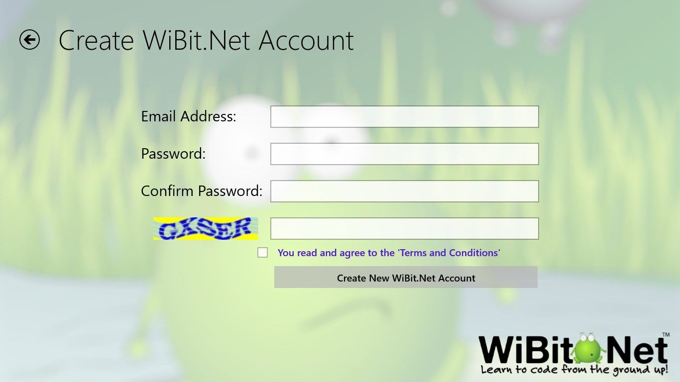 Don't have a WiBit.Net account? No problem! Create one for free.