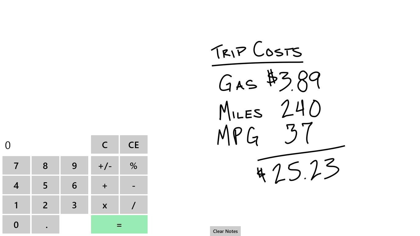 Calculate your gas price for a trip