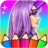 Coloring Glitter Step By Step: Descendants 3 Coloring Book