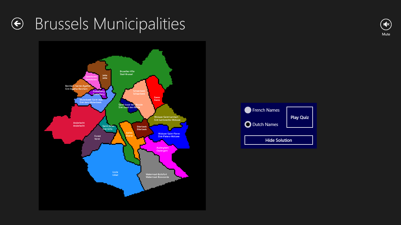 Study the list of Brussels municipalities
