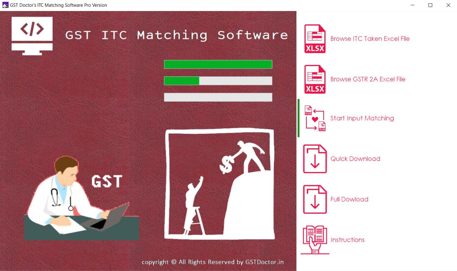 GST Doctor ITC Matching Software Pro