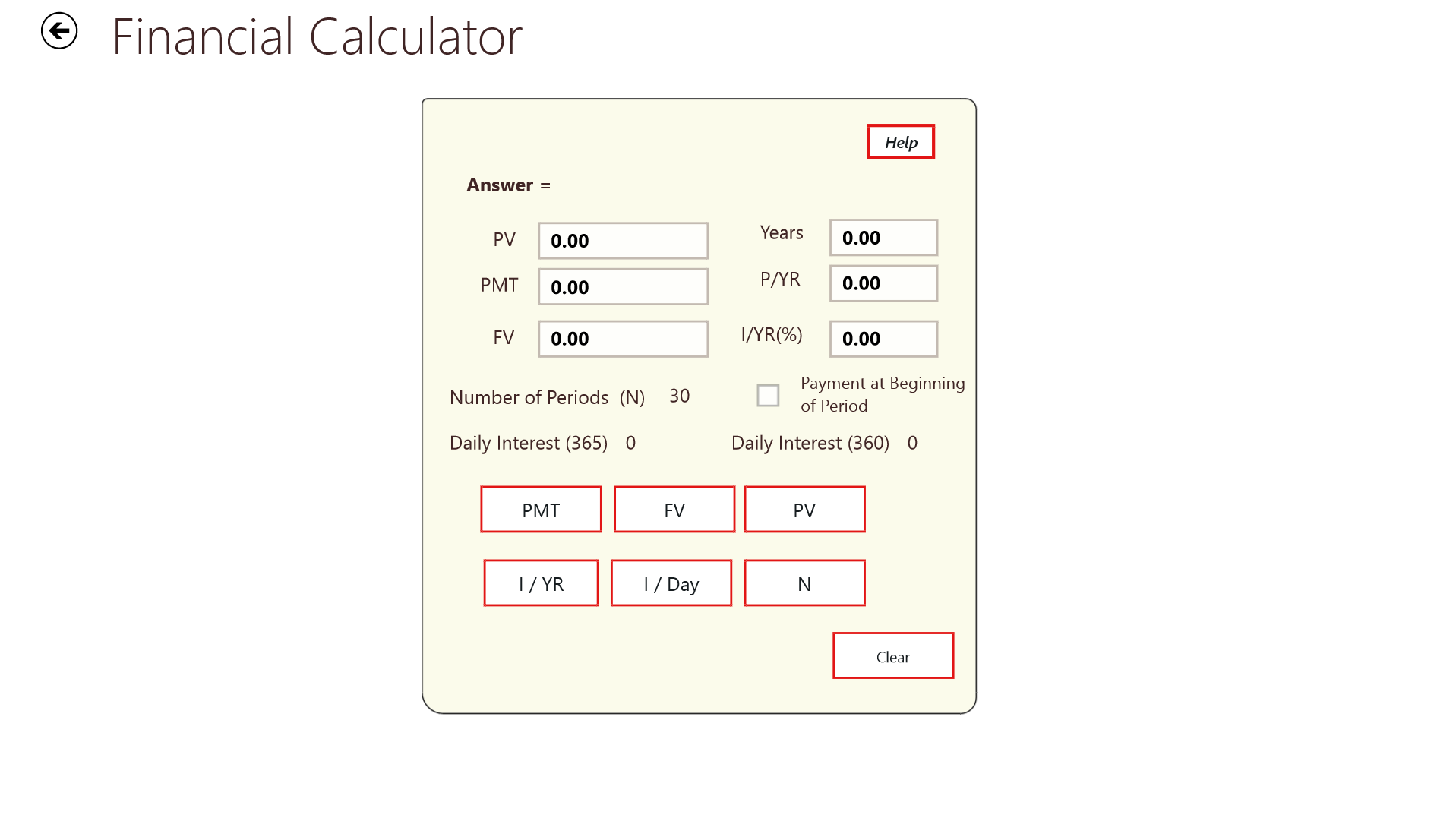 Financial Calculator Tool
