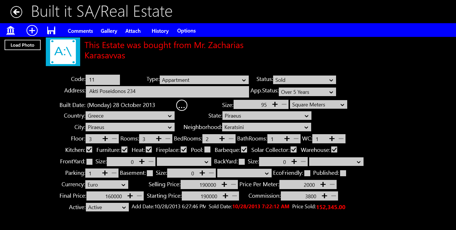Real Estate Page