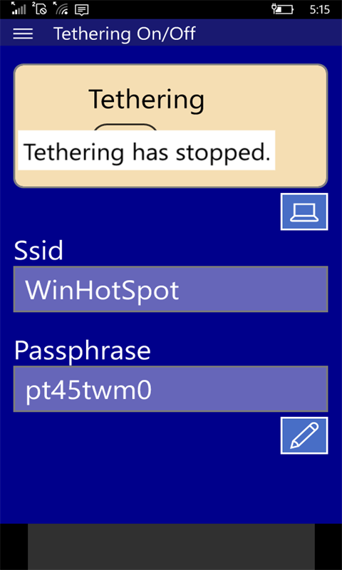 Tethering has stopped