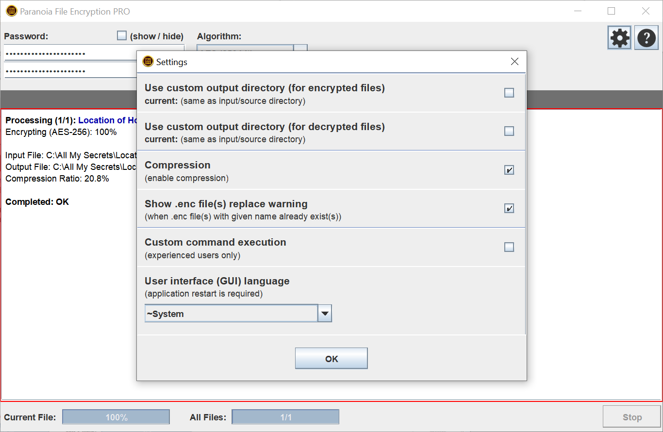 Paranoia File Encryption & Text Encryption PRO