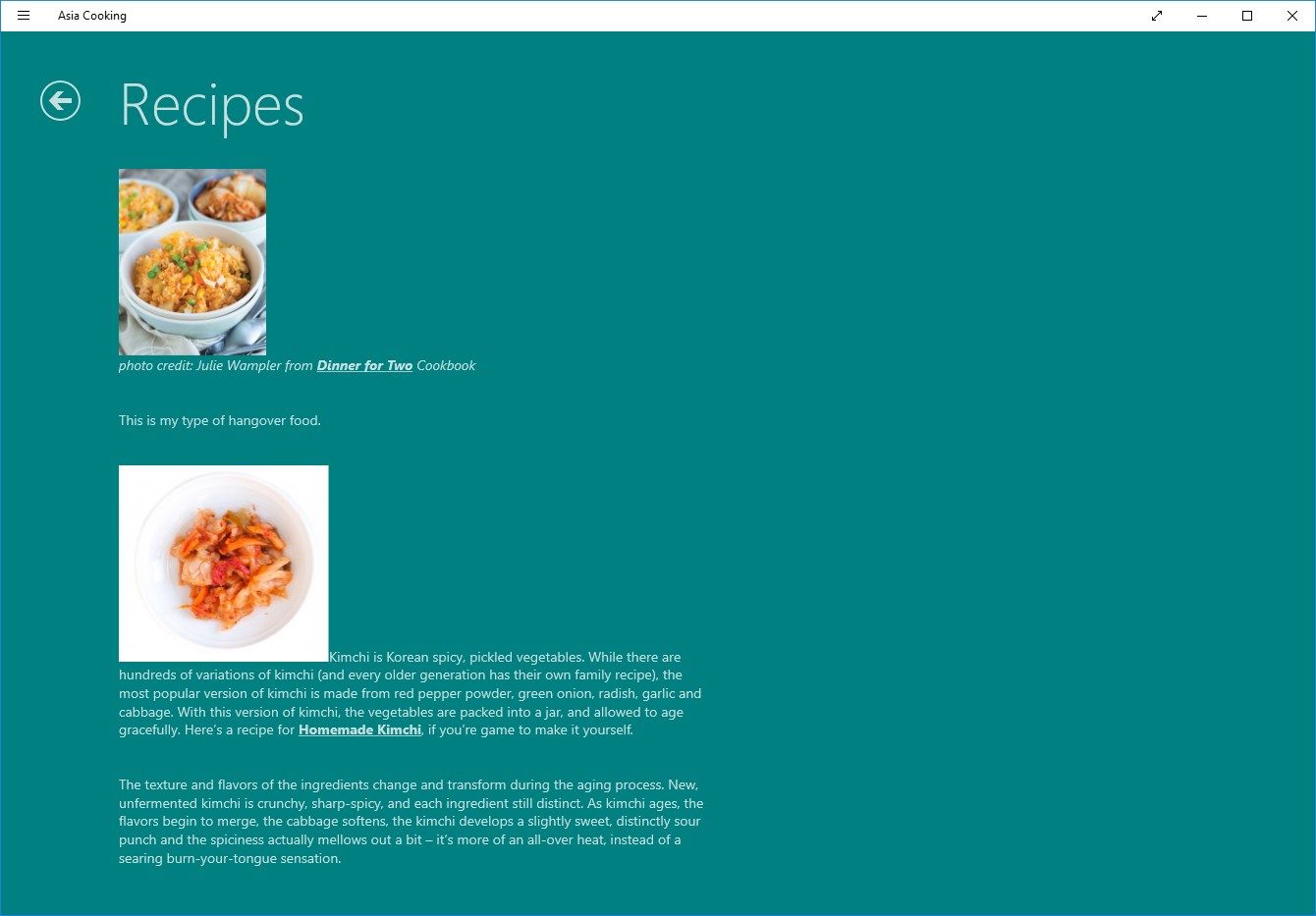 Windows 8.1 Desktop (displaying recipe)