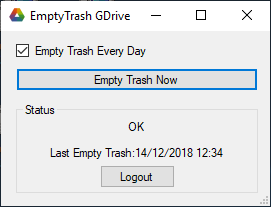 EmptyTrash GDrive