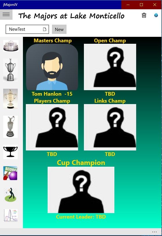 Main Page showing Masters Champ
