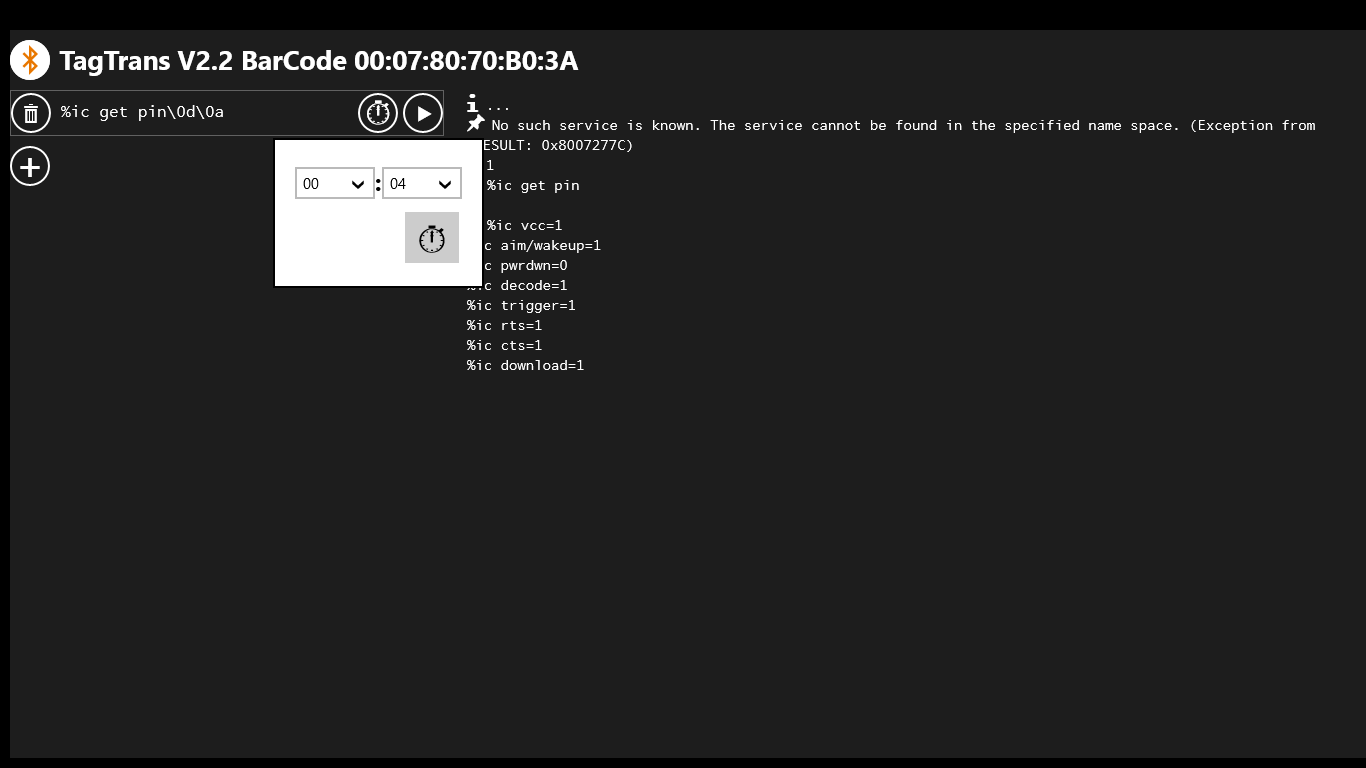 Set up a timer for command