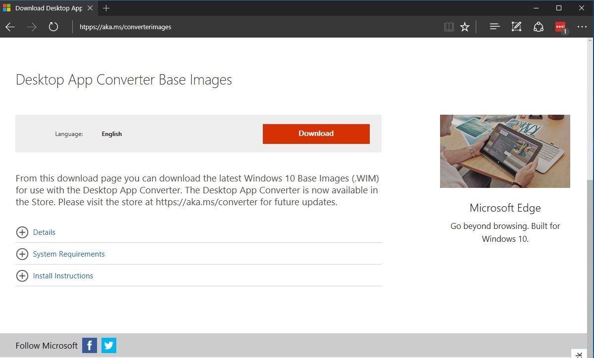 Download the base image compatible with your host OS at https://aka.ms/converterimages