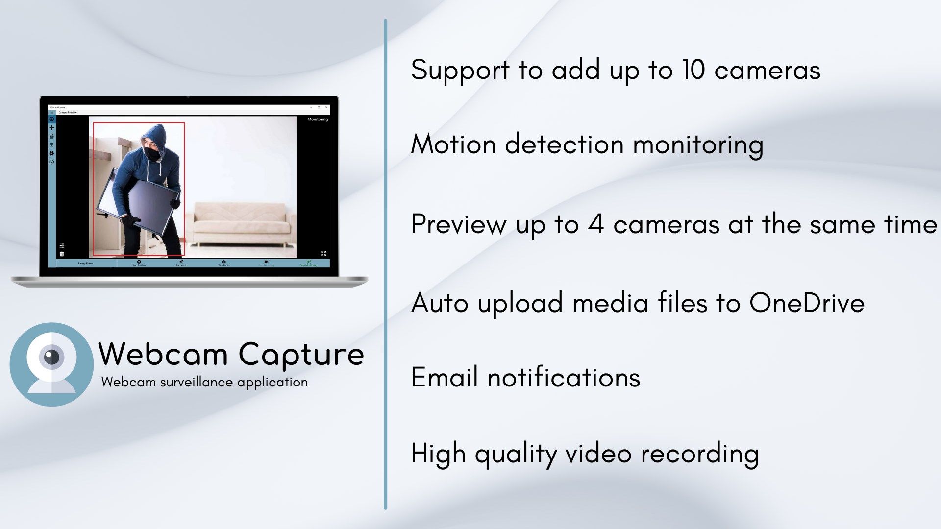 Features of Webcam Capture application