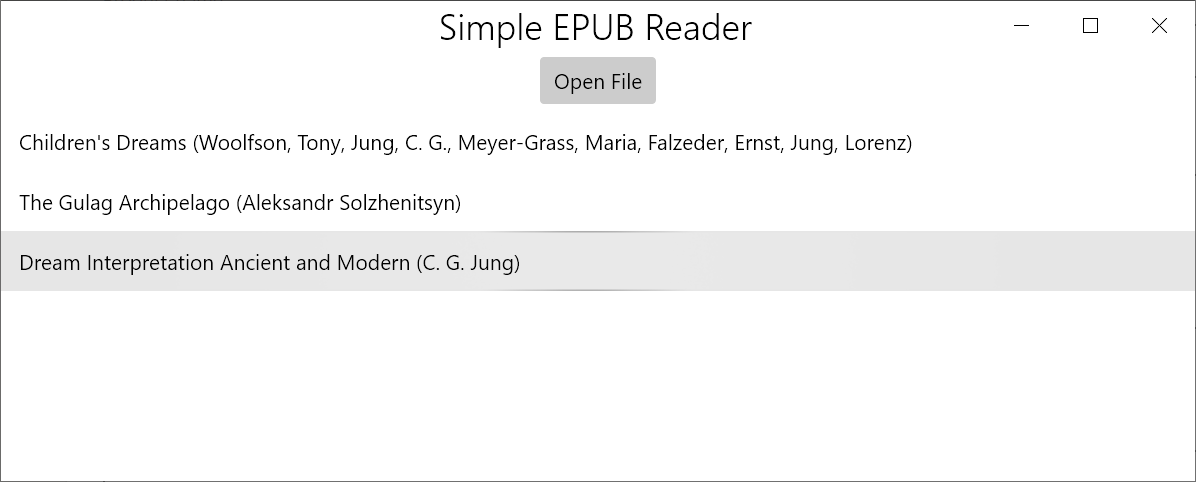 Really Simple EPUB Reader