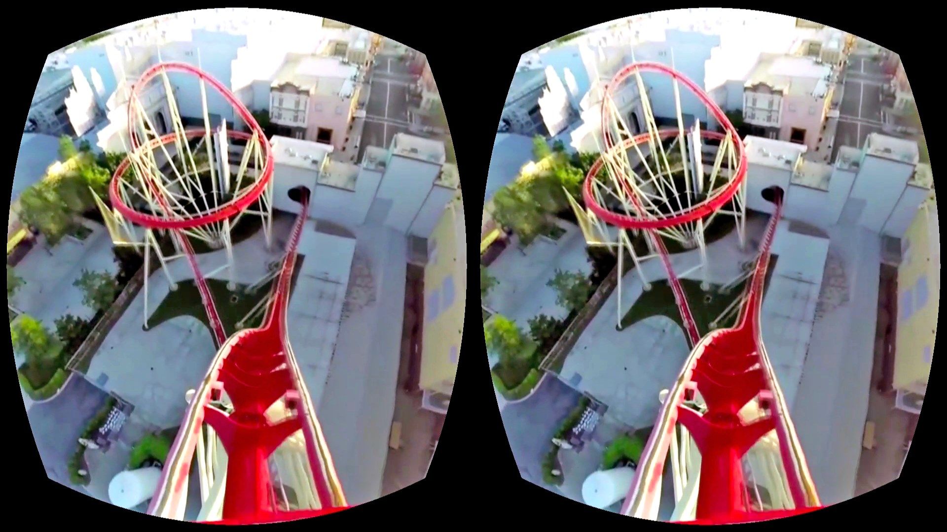 VR Headset view in a Rollercoaster