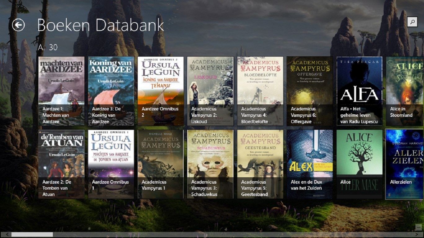 Bekijk alle fantasyboeken uit de database ...
