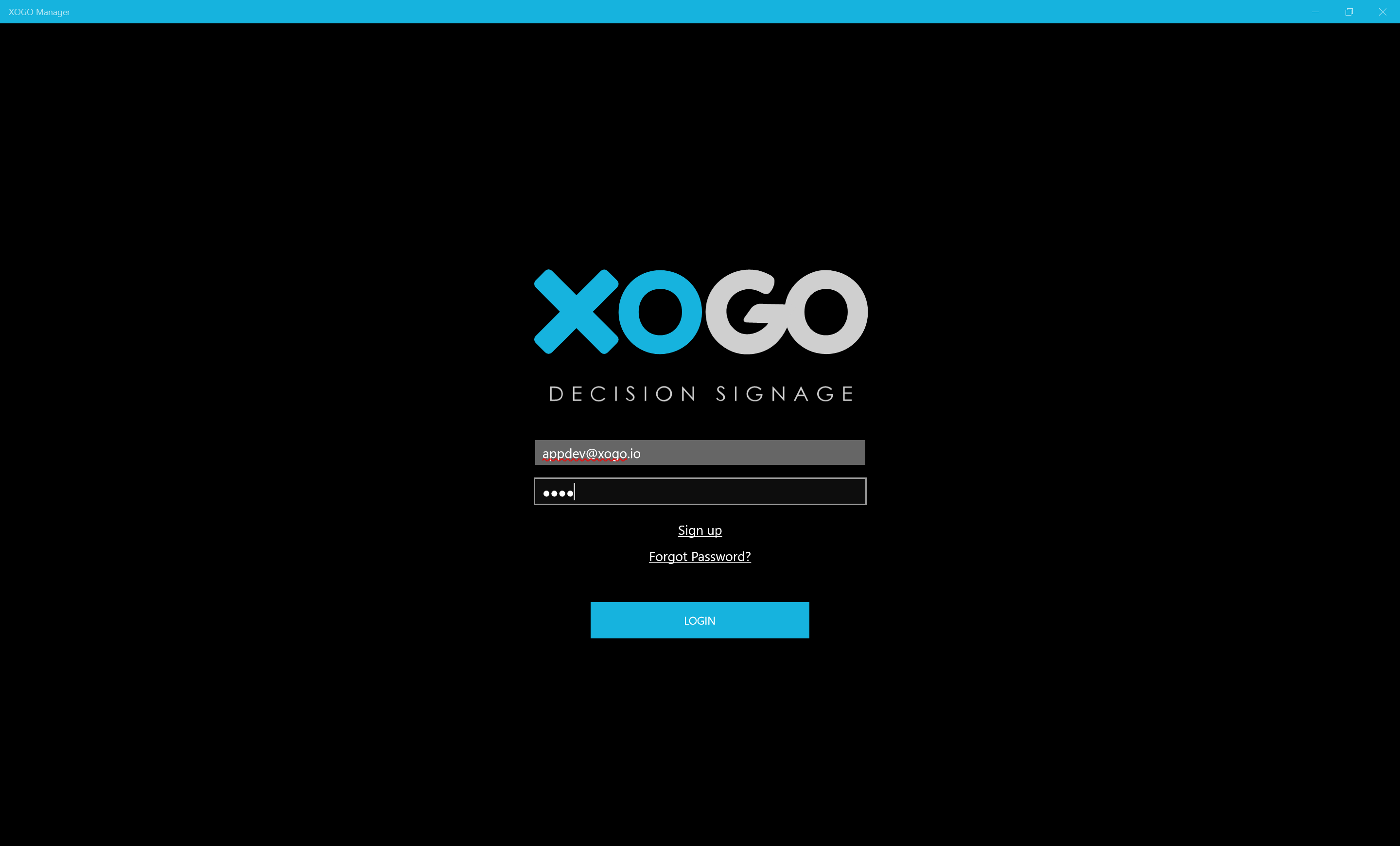 XOGO Manager Digital Signage