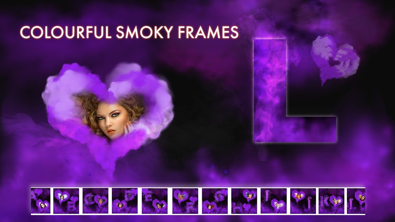 Smoky Text Photo Frames