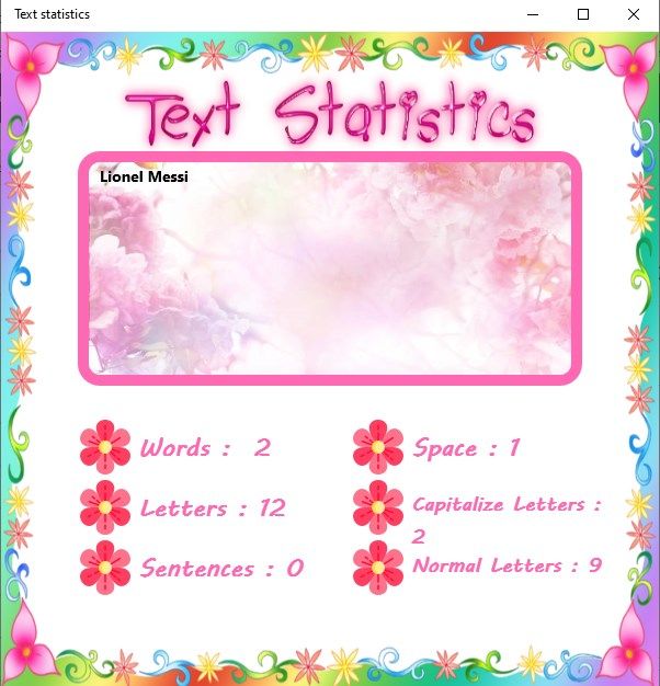 Text statistics