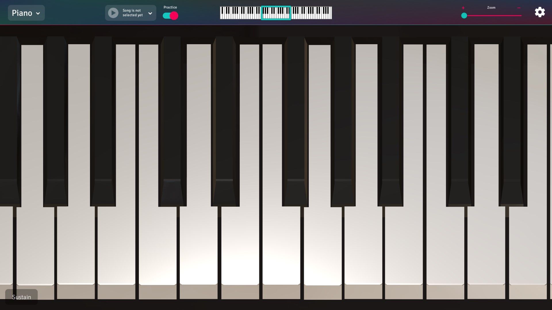 2D mode of Piano 3D