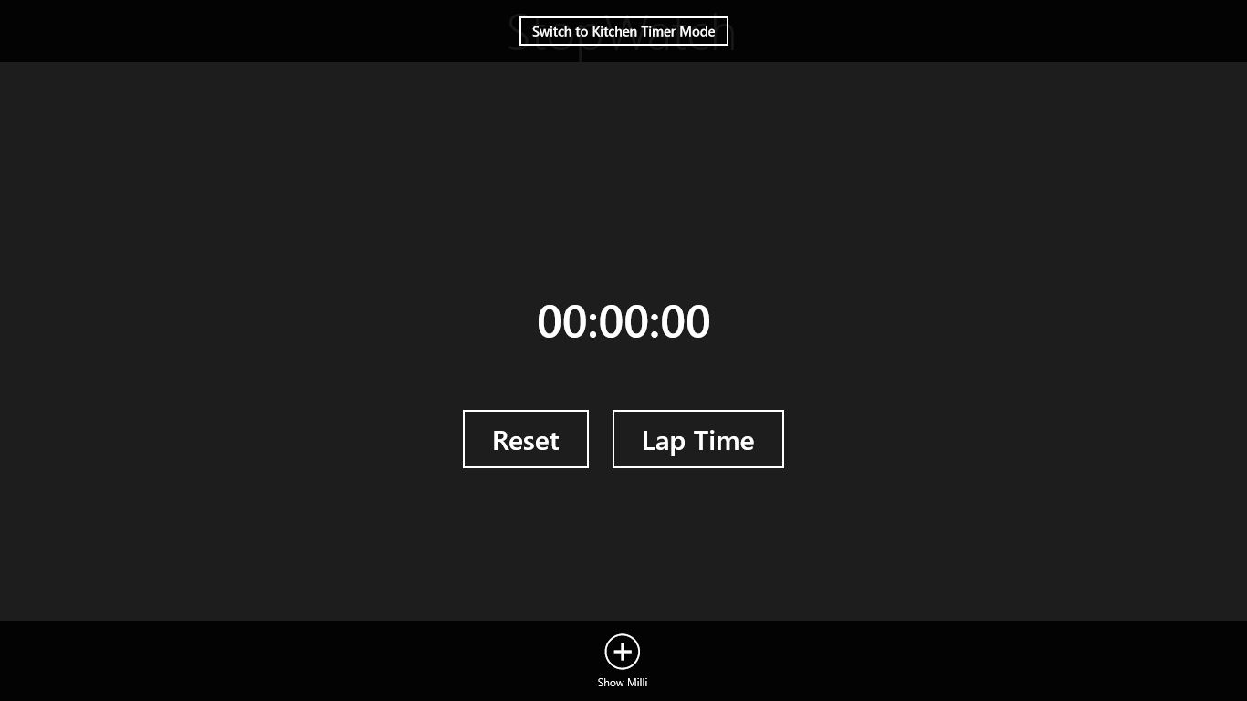 StopWatch - AppBar to show milliseconds or to change mode